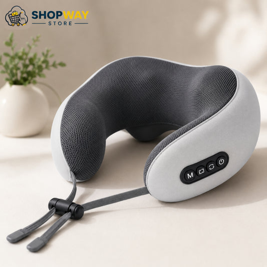 Electric U Shaped Pillow Neck Massager USB Charging Portable Neck Shoulder Cervical Relaxing Massager Protector Outdoor Home Car