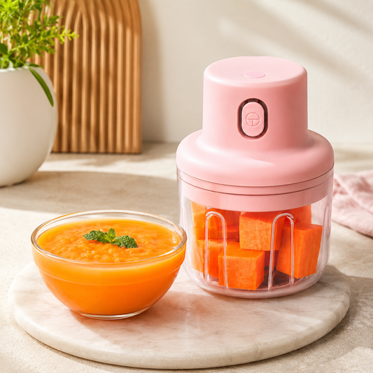 Mini Food Chopper Portable USB Rechargeable Vegetable Garlic Meat Grinder | With Cable - Size 250ml
