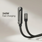 240W 2-in-1 USB-C Fast Charging Cable With Foldable Bracket | Type-C Data Cable & Desktop Holder