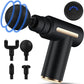 4-in-1 Gun Massager | 6 Speed C-Type Massager For Deep Tissue Massage | Portable Handheld Electric Body Therapy for Pain Relief, Relaxation & Muscle Recovery (Random Color)