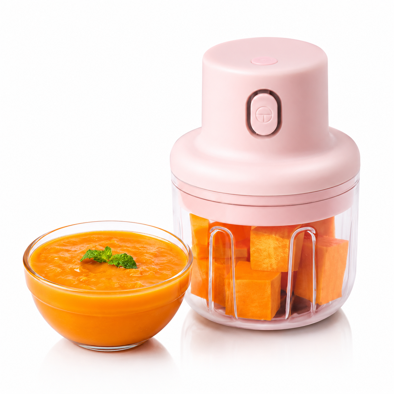 Mini Food Chopper Portable USB Rechargeable Vegetable Garlic Meat Grinder | With Cable - Size 250ml