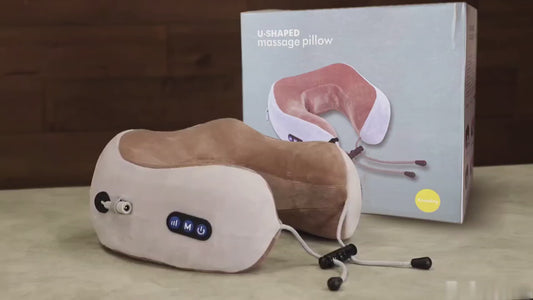 Electric U Shaped Pillow Neck Massager USB Charging Portable Neck Shoulder Cervical Relaxing Massager Protector Outdoor Home Car